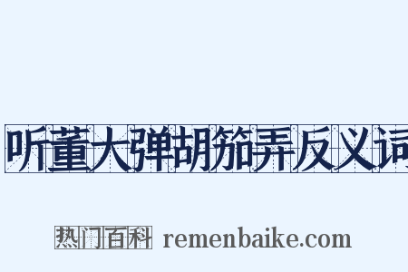听董大弹胡笳弄反义词是什么意思的图片